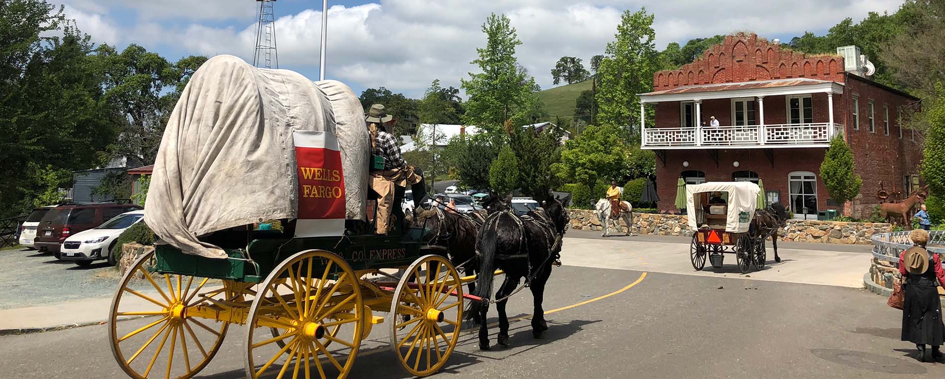 stagecoach in amador city in the historic gold country of california